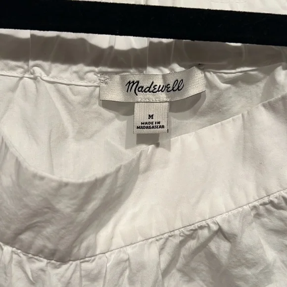 Madewell off -the -shoulder  3/4 sleeve cotton blouse. - Picture 3 of 4